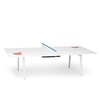 White + Slate Blue Series A Ping-Pong Conference Table