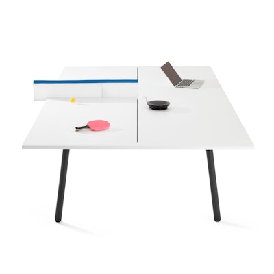 White + Slate Blue Series A Ping-Pong Conference Table,Slate Blue,hi-res