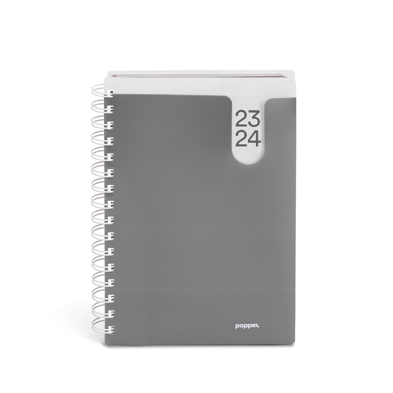 Poppin 2023-2024 Academic Weekly & Monthly 6 x 8.5 Dark Gray Planner 109414 | Staples