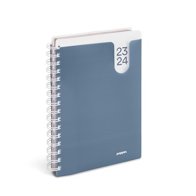 Slate Blue Medium 18-Month Pocket Book Planner, 2023-2024