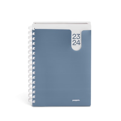 Slate Blue Medium 18-Month Pocket Book Planner, 2023-2024,Slate Blue,hi-res