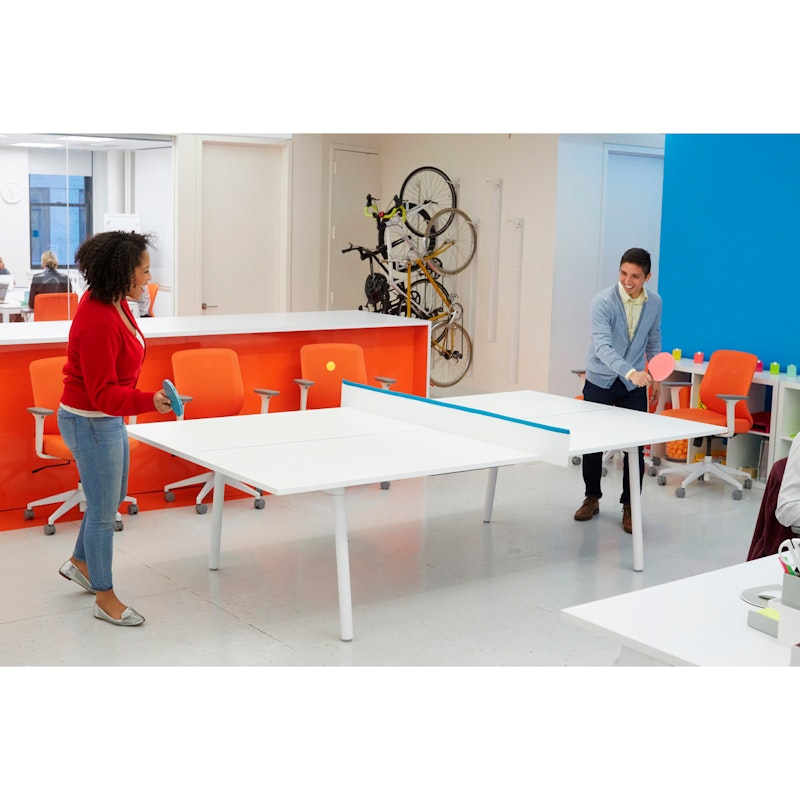 White + Dark Gray Series A Ping-Pong Conference Table,Dark Gray,hi-res image number 3