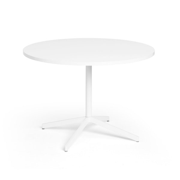 White Touchpoint Meeting Table, 42", White Legs,White,hi-res