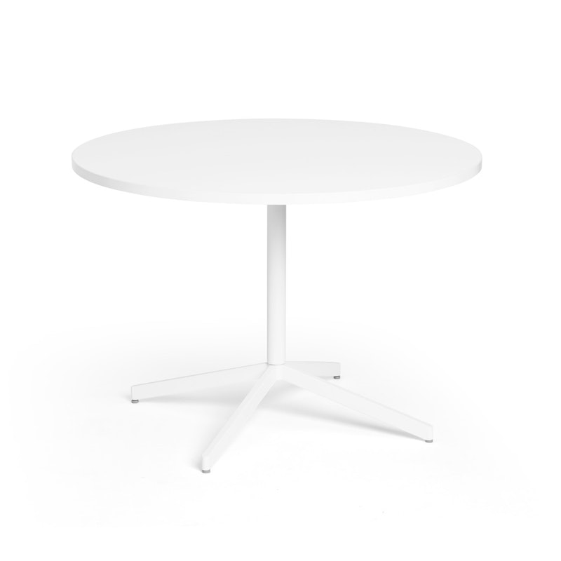 White Touchpoint Meeting Table, 42", White Legs,White,hi-res image number 1