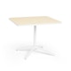 Light Oak Touchpoint Meeting Table, 36", White Legs,Light Oak,hi-res