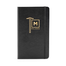 Custom Black Medium Hard Cover Notebook,Black,hi-res