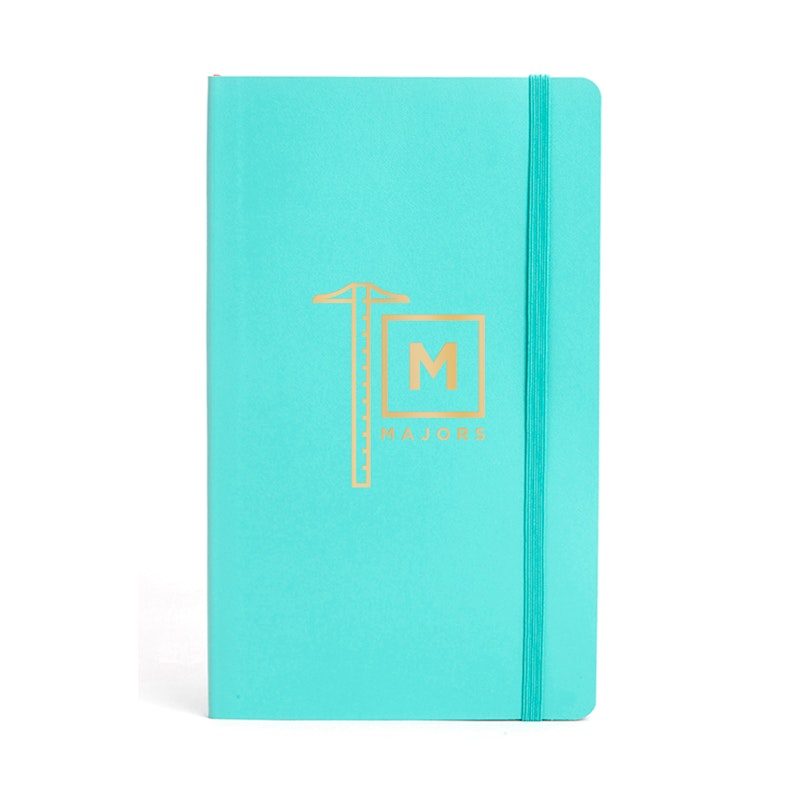 Custom Aqua Medium Soft Cover Notebook,Aqua,hi-res image number 1