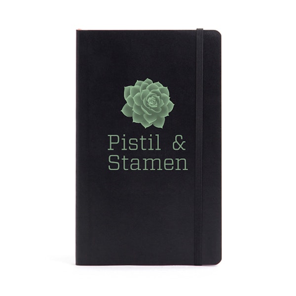 Custom Black Medium Soft Cover Notebook,Black,hi-res