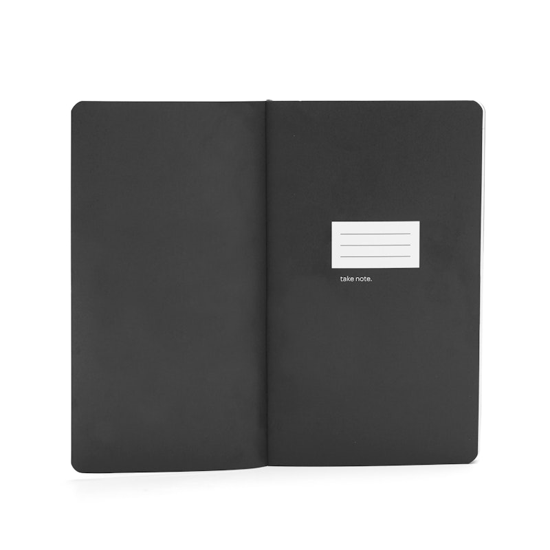 Custom Black Medium Soft Cover Notebook,Black,hi-res image number 2