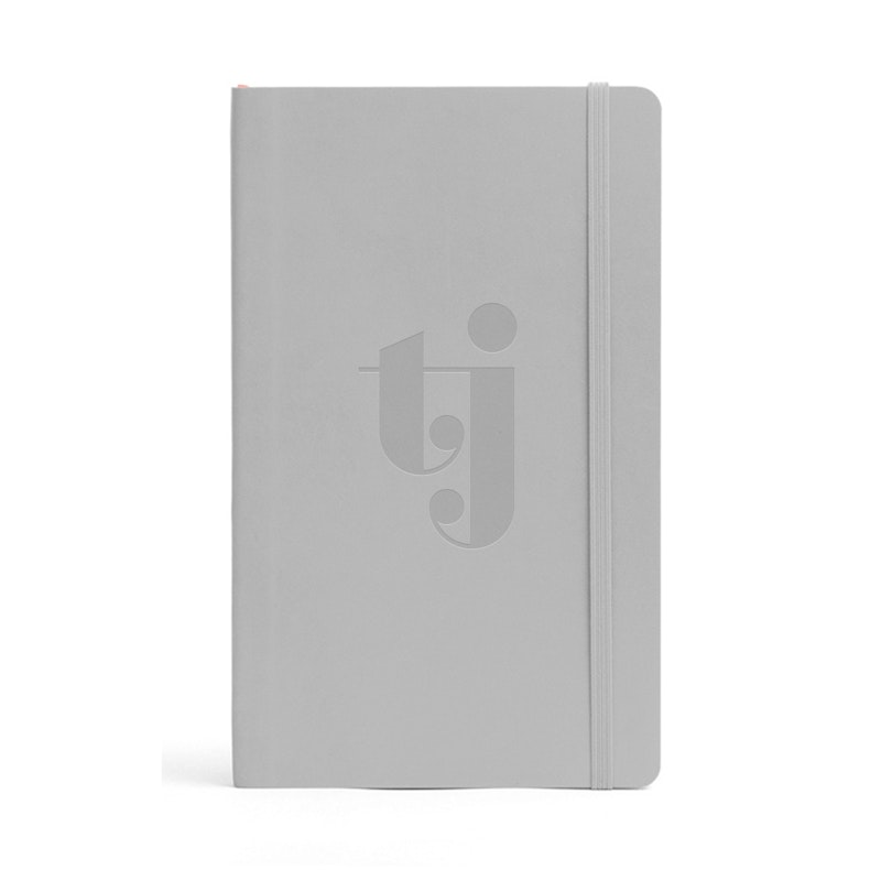 Custom Light Gray Medium Softcover Notebook,Light Gray,hi-res image number 1