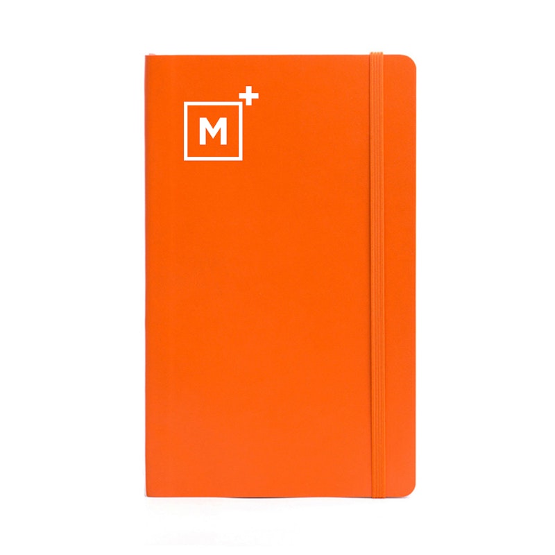 Custom Orange Medium Soft Cover Notebook,Orange,hi-res image number 0.0