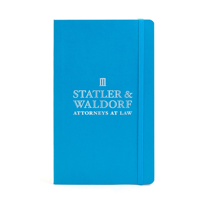 Custom Pool Blue Medium Soft Cover Notebook,Pool Blue,hi-res image number 0.0
