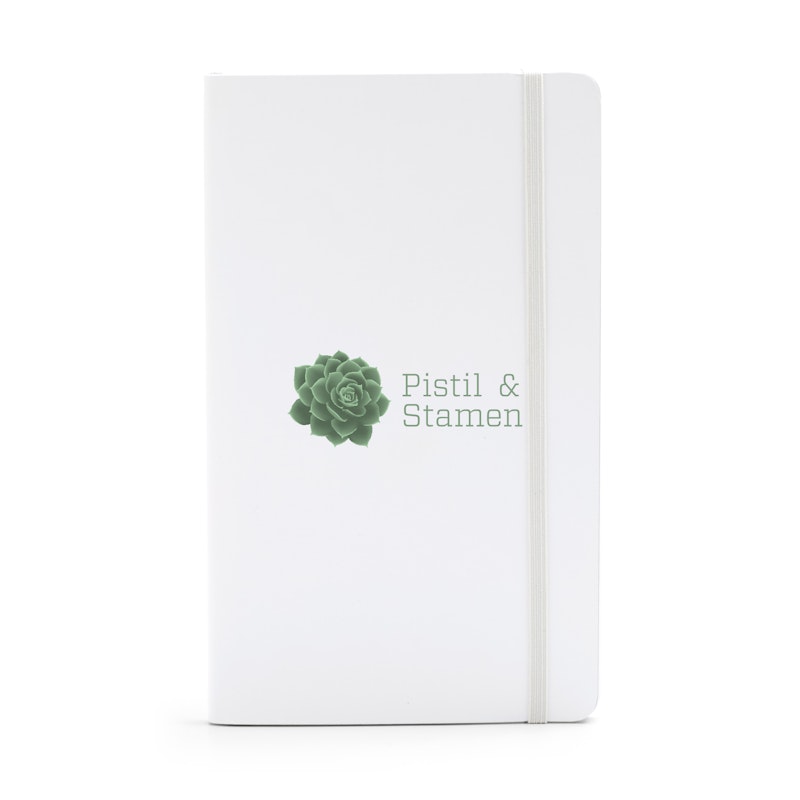 Custom White Medium Soft Cover Notebook,White,hi-res image number 0.0