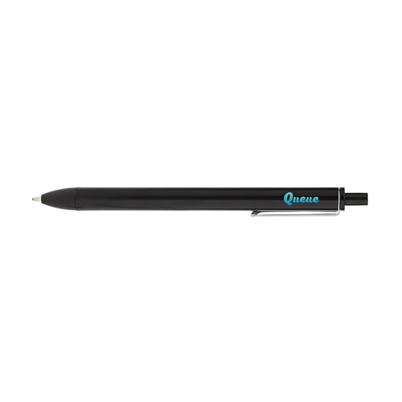 Custom Black Retractable Gel Luxe Pen with Black Ink,Black,hi-res image number 0.0