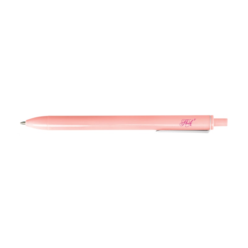 Custom Blush Retractable Gel Luxe Pens with Black Ink, Writing