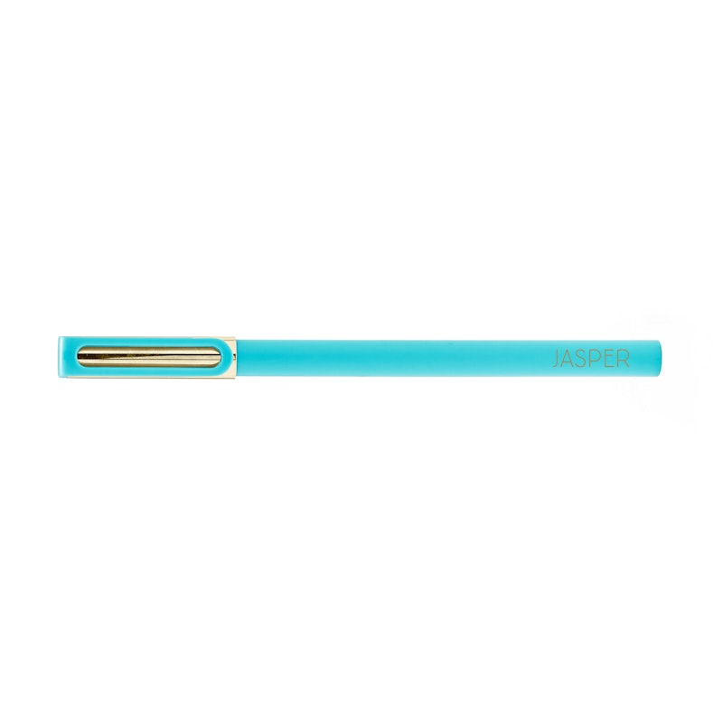 Custom Aqua Tip-Top Rollerball Pen with Blue Ink,Aqua,hi-res image number 1