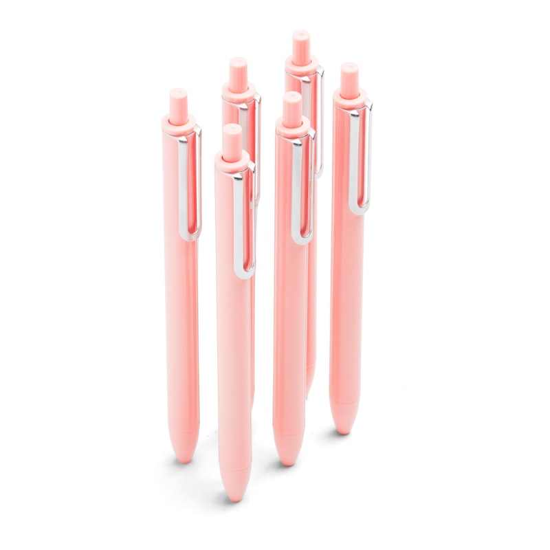 Retractable Gel Luxe Pens, Set of 6,Blush,hi-res image number 0.0