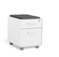 Mini Stow 2-Drawer File Cabinet, Rolling,White,hi-res