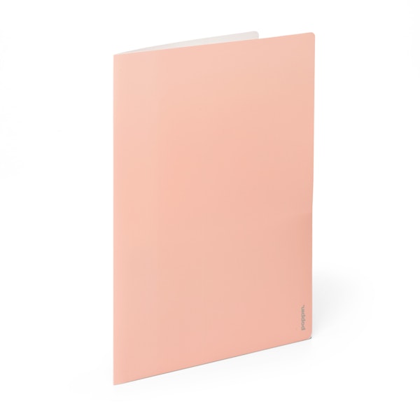Blush + Light Gray 2-Pocket Poly Folder,Blush,hi-res