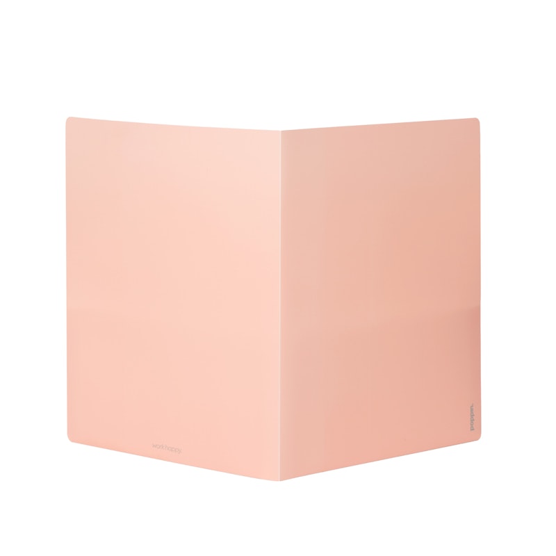 Blush + Light Gray 2-Pocket Poly Folder,Blush,hi-res image number 3.0