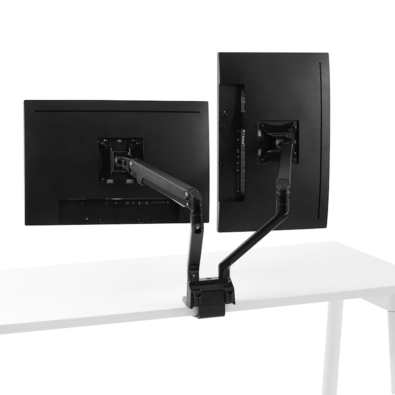 Black Swing Double Monitor Arm,Black,hi-res image number 2.0