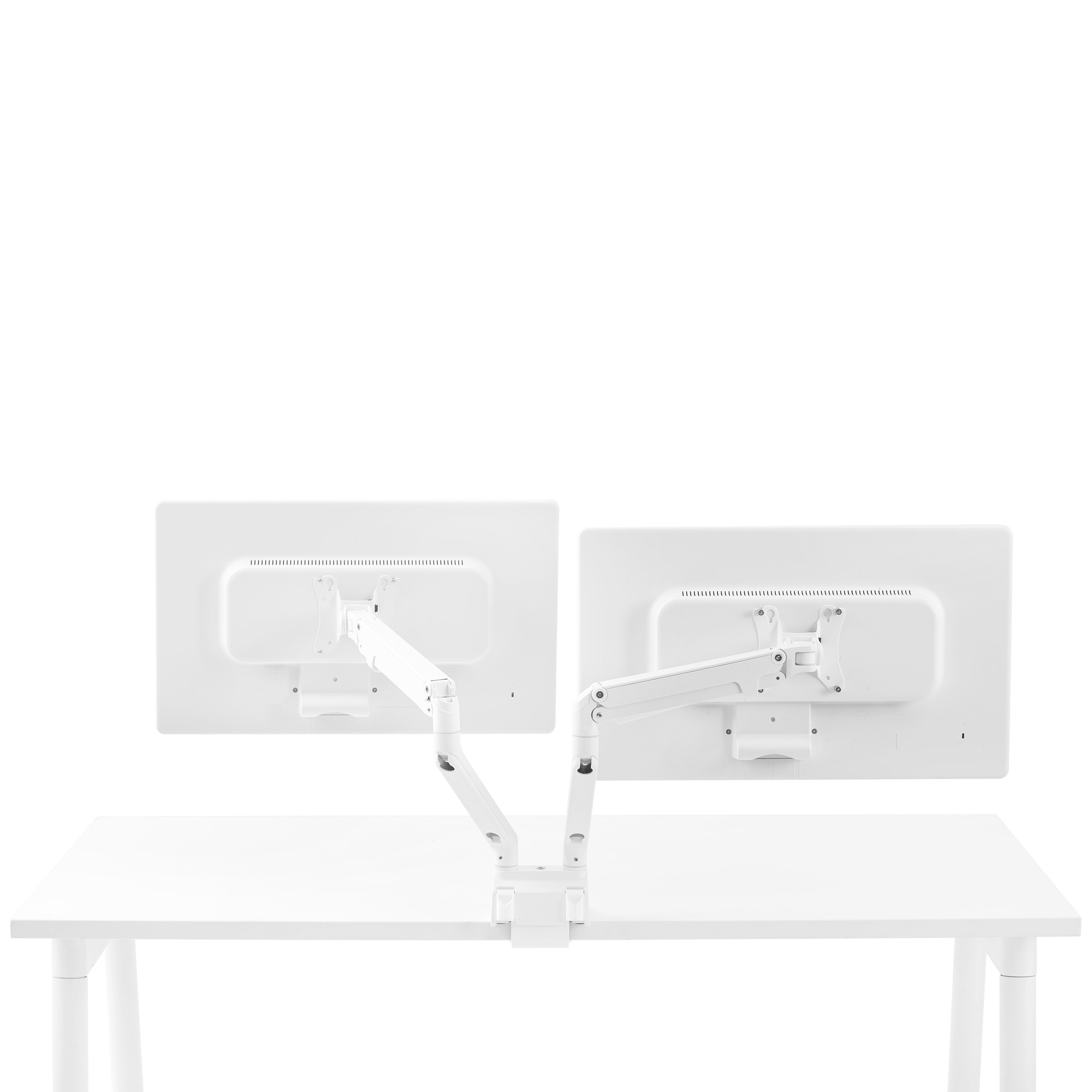 White Swing Double Monitor Arm,White,hi-res