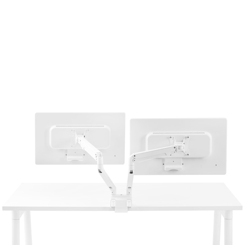 White Swing Double Monitor Arm,White,hi-res image number 2