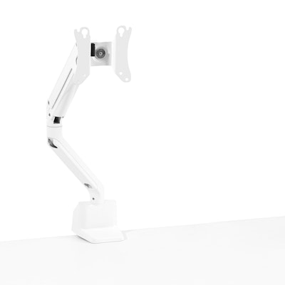 White Swing Single Monitor Arm