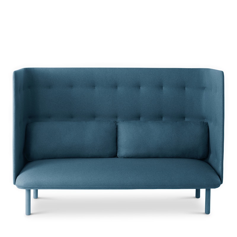 Dark Blue + Gray QT Privacy Lounge Sofa,Dark Blue,hi-res image number 1.0
