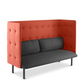Dark Gray + Brick QT Privacy Lounge Sofa