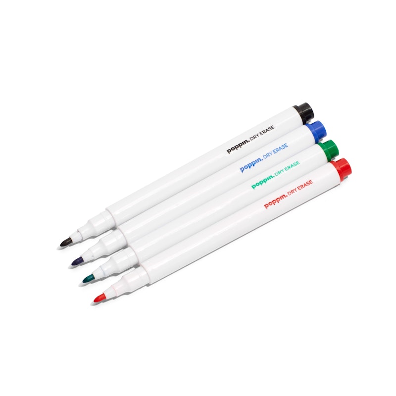 12 White Board Markers Dry Erase Marker Set, Magnetic Eraser, Skinny Fine  Po