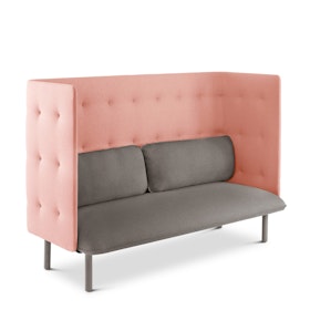 Gray + Blush QT Privacy Lounge Sofa