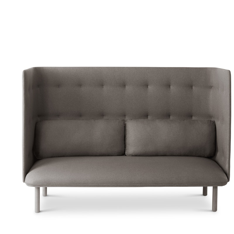Gray + Dark Blue QT Privacy Lounge Sofa,Gray,hi-res image number 1.0