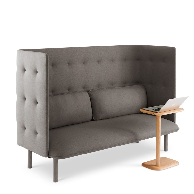 Gray + Blush QT Privacy Lounge Sofa,Gray,hi-res image number 2.0