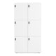 White Stash 6-Door Locker,White,hi-res