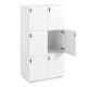 White Stash 6-Door Locker,White,hi-res
