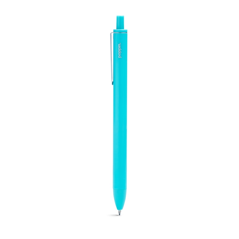 Aqua Retractable Gel Luxe Pens w/ Blue Ink, Set of 6,Aqua,hi-res image number 3
