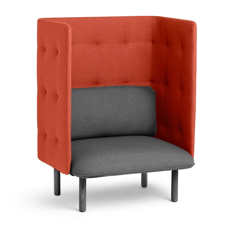 Dark Gray + Brick QT Privacy Lounge Chair,Dark Gray,hi-res image number 0.0