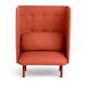 Dark Gray + Brick QT Privacy Lounge Chair,Dark Gray,hi-res