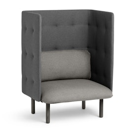 Gray + Dark Gray QT Privacy Lounge Chair
