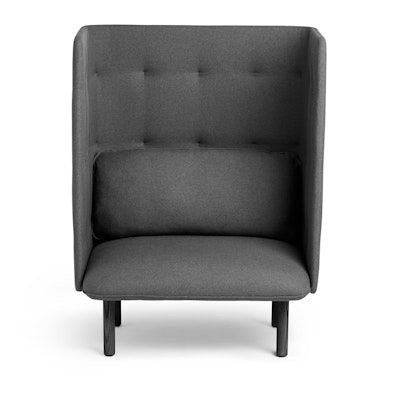 Gray + Dark Gray QT Privacy Lounge Chair,Gray,hi-res