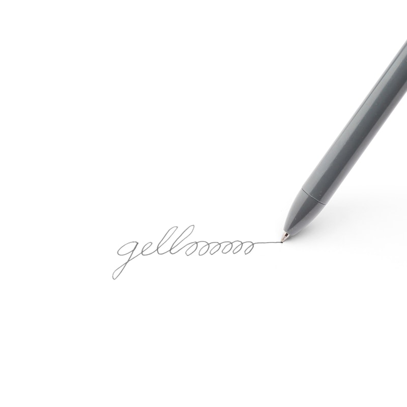 Dark Gray Retractable Gel Luxe Pens w/ Black Ink, Set of 6,Dark Gray,hi-res image number 1.0