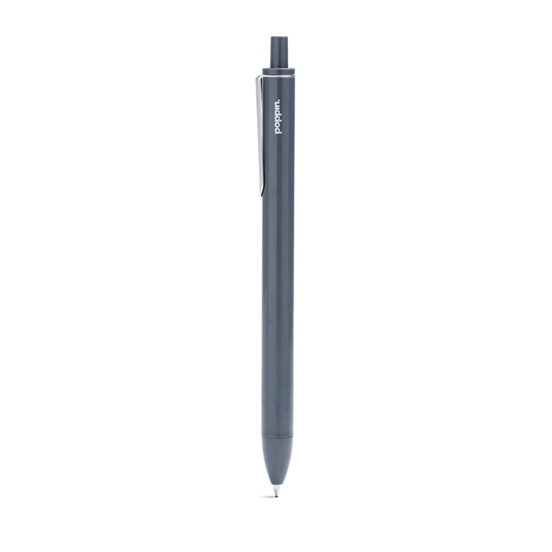 Dark Gray Retractable Gel Luxe Pens w/ Black Ink, Set of 6,Dark Gray,hi-res image number 2.0