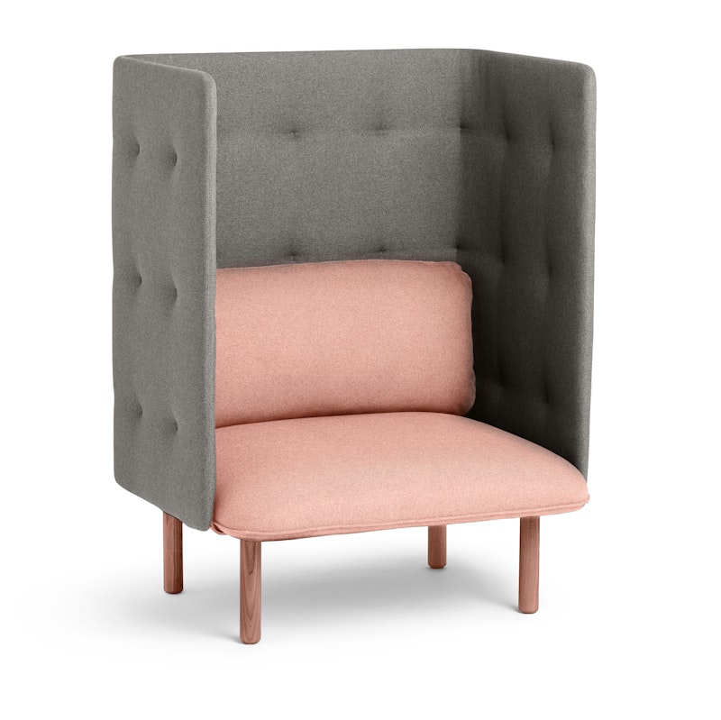 Blush + Gray QT Lounge Chair,Blush,hi-res image number 0.0