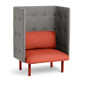 Brick + Gray QT Privacy Lounge Chair