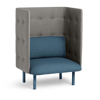 Dark Blue + Gray QT Privacy Lounge Chair