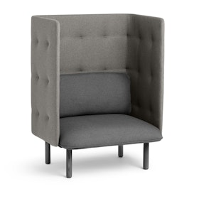 Dark Gray + Gray QT Privacy Lounge Chair