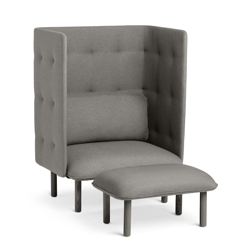 Brick + Gray QT Privacy Lounge Chair,Brick,hi-res image number 5.0