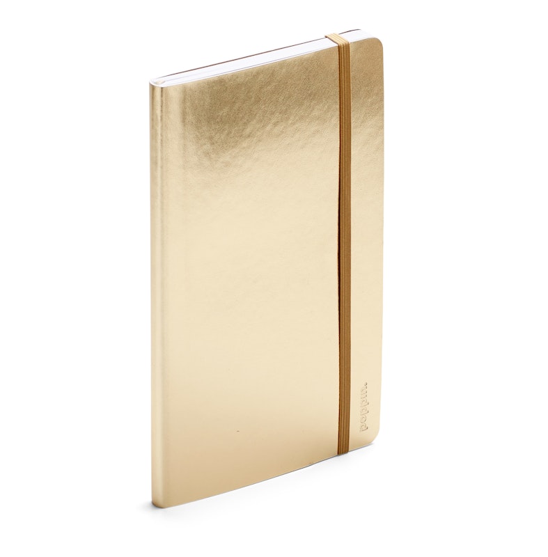 Gold Medium Soft Cover Notebook,Gold,hi-res image number 1