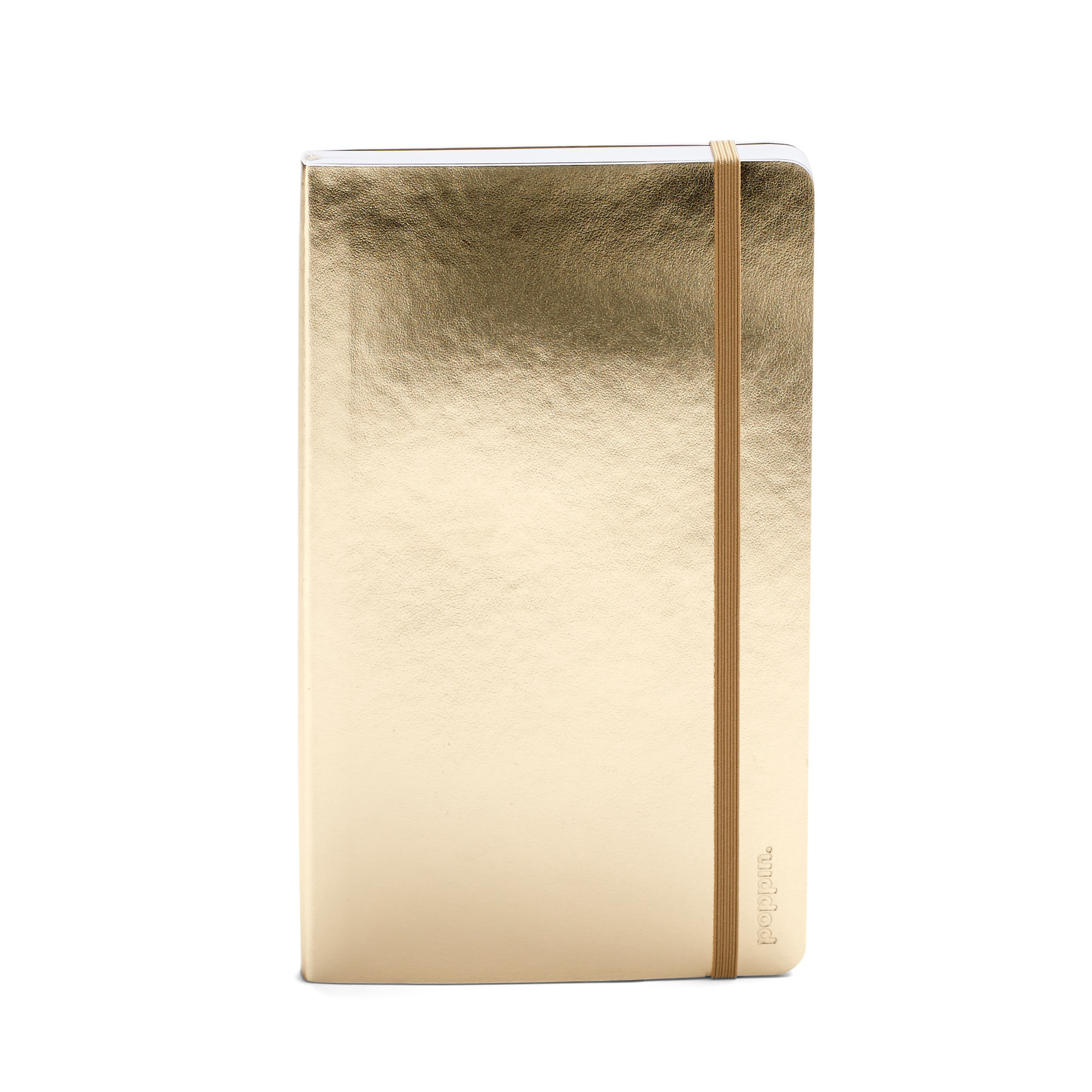 Gold Medium Soft Cover Notebook,Gold,hi-res